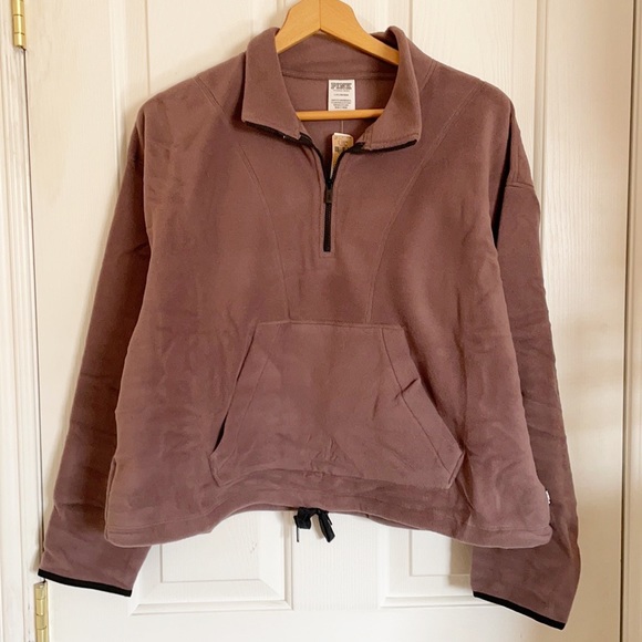 pink victorias secret polar fleece sweater - Picture 2 of 7